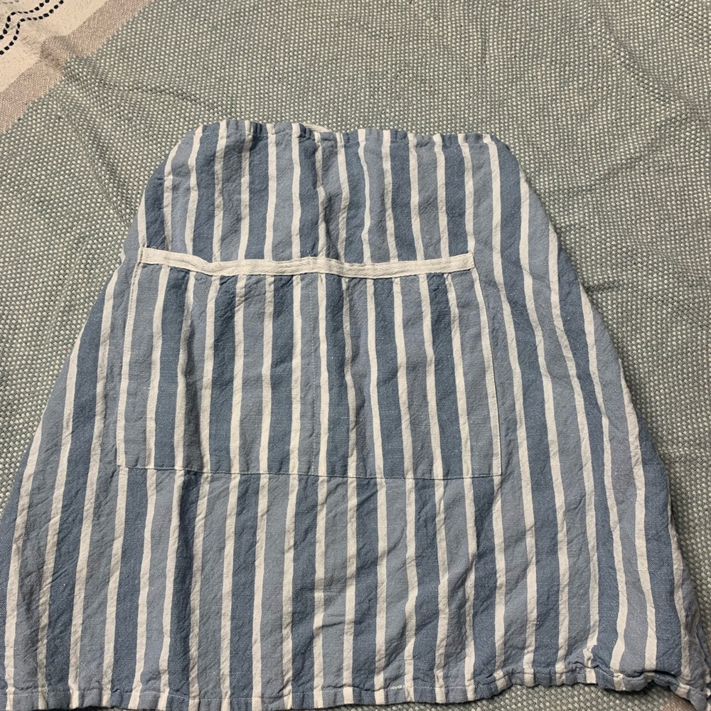 Blue and White Striped Anthropology Apron